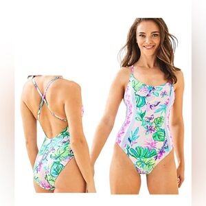 Lilly Pulitzer Azalea One Piece Swimsuit EUC Size 8